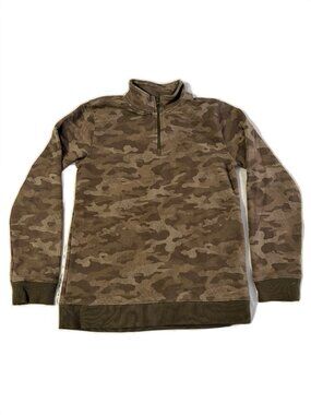 Big Kids Quarter Zip Sweatshirt, Ocean Coast, Size L